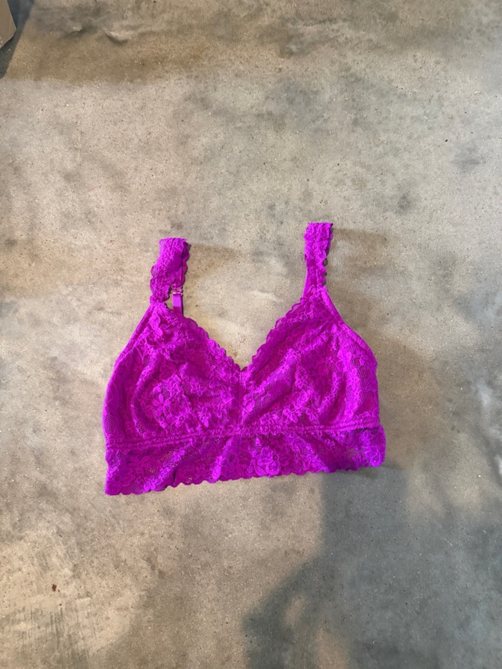 No Boundaries Lace Bralette in Bright Magenta